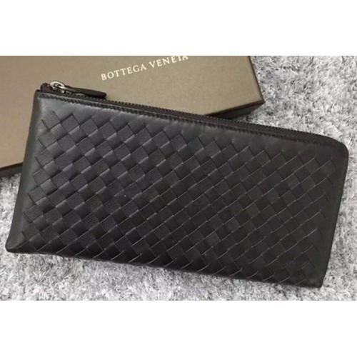 Bottega Veneta Intrecciato Leather Clutch BV144077 Marrón