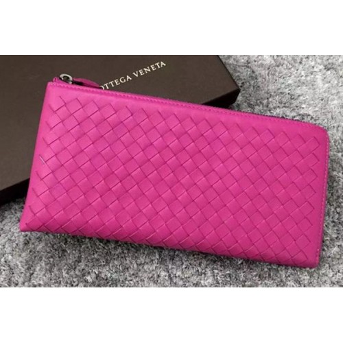 Bottega Veneta Intrecciato Leather Clutch BV144077 Rosa