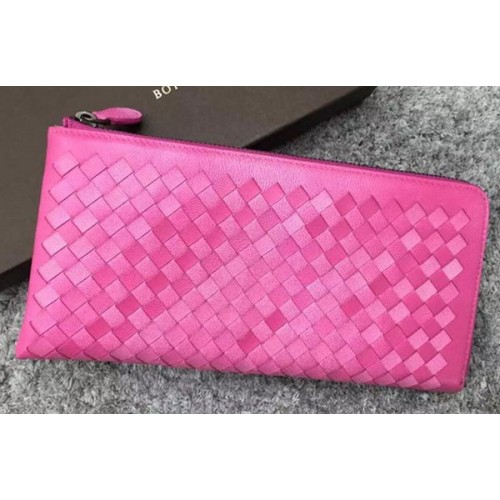 Bottega Veneta Intrecciato Leather Clutch BV144077 Rosado