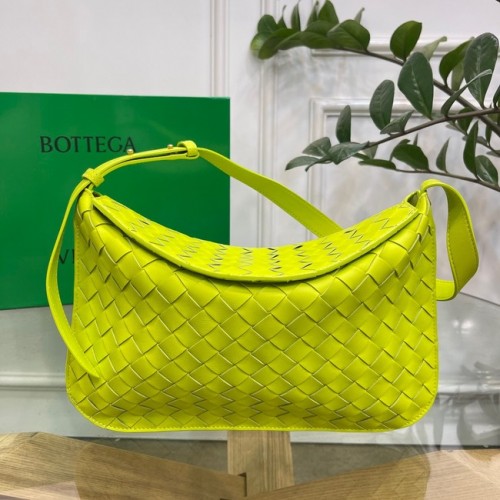 Bottega Veneta Intreccio bandolera de piel 690226 Verde brillante