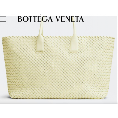 Bottega Veneta Bolso tote grande de piel intreccio 608811 Zest lavado