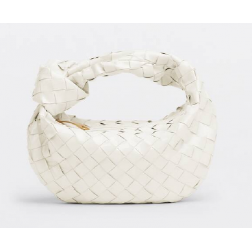 Bottega Veneta Mini bolso de mano de charol intrecciato JODIE 651876V BLANCO