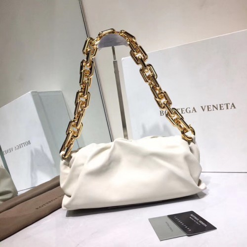 Bottega Veneta Nappa piel de cordero suave bolso de hombro 620230 Blanco