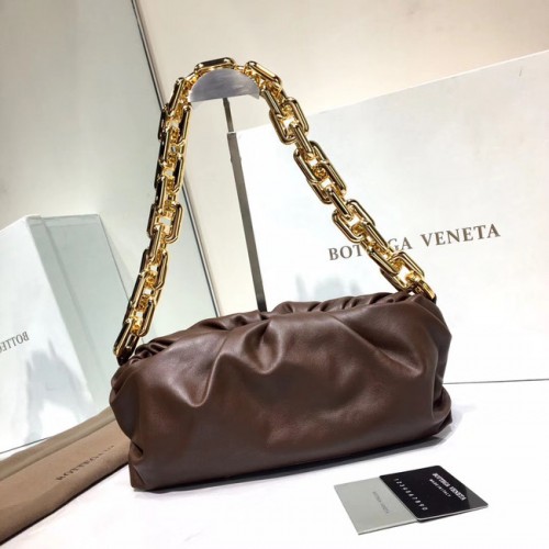 Bottega Veneta Nappa piel de cordero suave Bolsa de hombro 620230 morado oscuro
