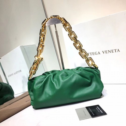 Bottega Veneta Nappa piel de cordero suave Bolso de hombro 620230 verde