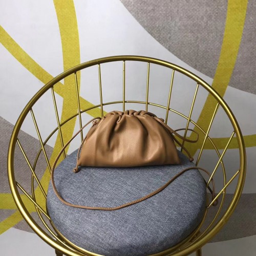 Bottega Veneta Nappa piel de cordero suave bolso de hombro 98057 marrón