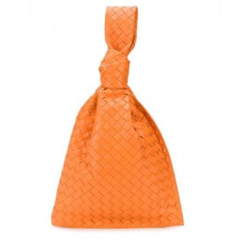 Bottega Veneta Original Weave Leather Twist Bag BV4587 Naranja