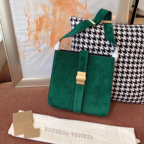 Bottega Veneta Original cuero terciopelo 578344 verde