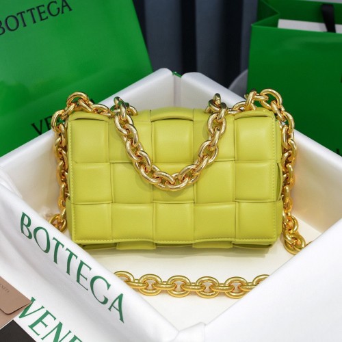 Bottega Veneta BOLSA DE CASSETTE ACOLCHADA 591971 Limón