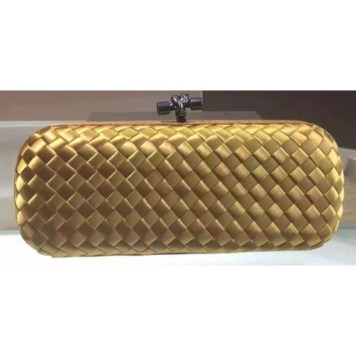 Bottega Veneta STRETCH Knot Knot Sheepskin Leather Clutch BV8651 Bronce