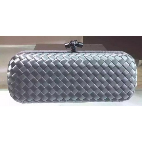 Bottega Veneta STRETCH Knot Knot Sheepskin Leather Clutch BV8651 Gris