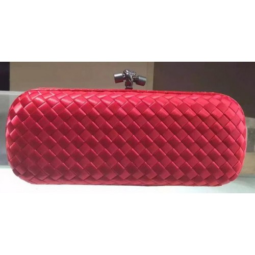 Bottega Veneta STRETCH Knot Knot Sheepskin Leather Clutch BV8651 Rojo