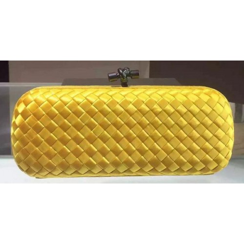 Bottega Veneta STRETCH Knot Knot Sheepskin Leather Clutch BV8651 Amarillo