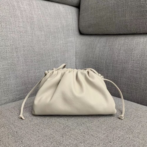 Bottega Veneta Sheepskin Handble Bag Bolso de hombro 1189 blanco