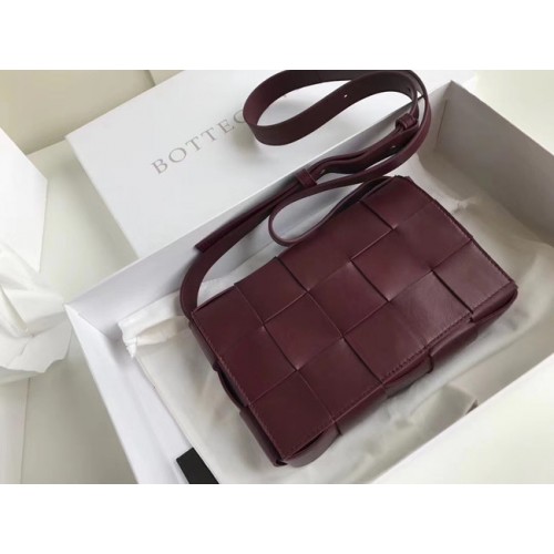 Bottega Veneta Piel De Oveja Tejiendo Cuero Original 578004 Vino