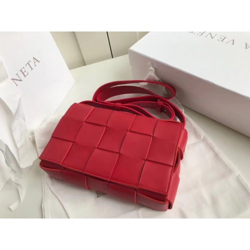 Bottega Veneta Tejido de piel de oveja Cuero original 578004 rojo