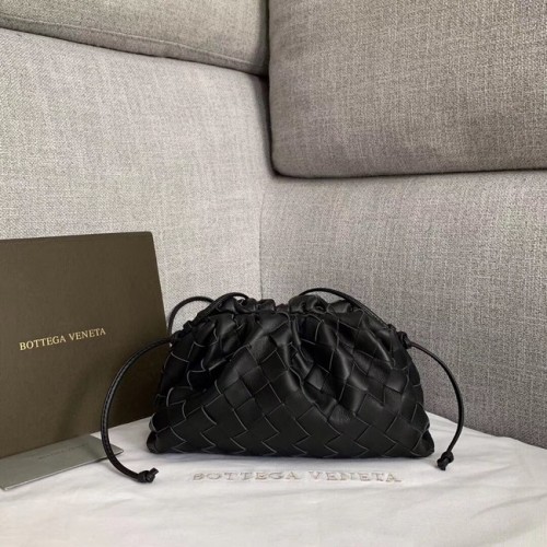 Bottega Veneta Piel De Oveja Tejiendo Cuero Original BV3693 Negro