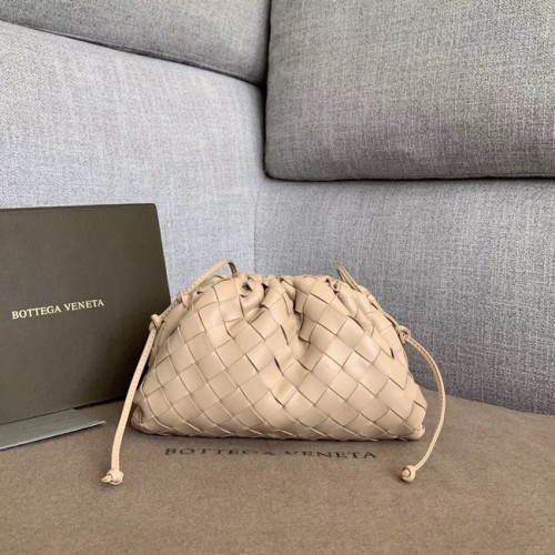 Bottega Veneta Piel De Oveja Tejiendo Cuero Original BV3693 Blanco Roto