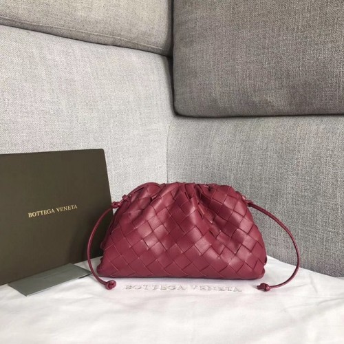 Bottega Veneta Piel De Oveja Tejiendo Cuero Original BV3693 Púrpura