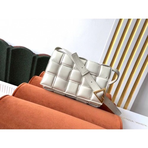 Bottega Veneta Piel De Oveja Tejiendo Cuero Original BV3996 Blanco