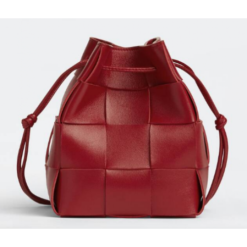 Bottega Veneta Small Cassette Bucket Bag 680218 rojo