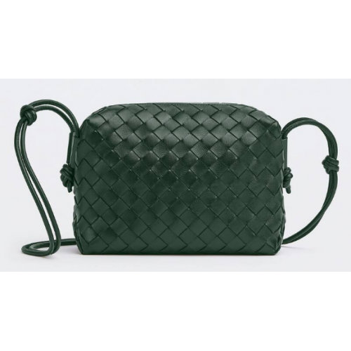 Bottega Veneta Bandolera pequeña de piel intrecciato 680255 Raintree