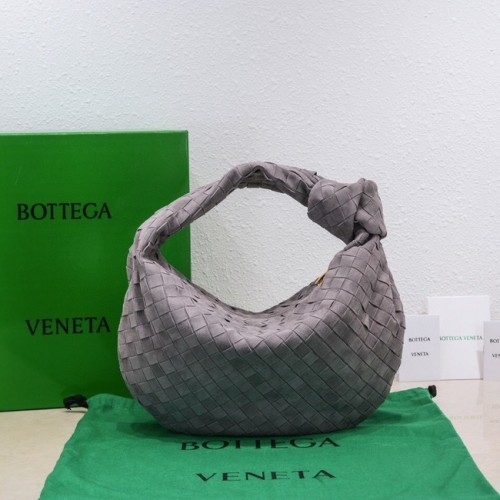 Bolso con asa superior de ante tejido de Bottega Veneta 690225 Trueno