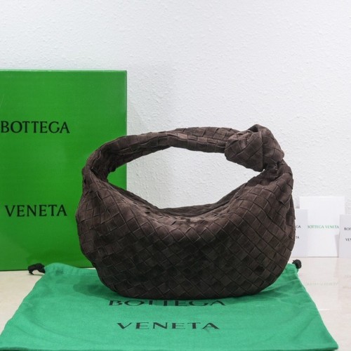 Bottega Veneta bolso con asa superior de ante tejido 690225 marrón