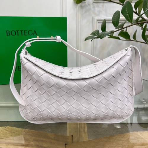 Bottega Veneta Intreccio bandolera de piel 690226 blanco