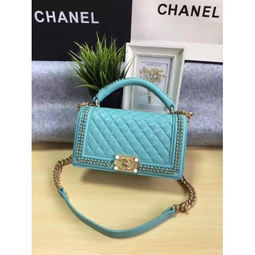 Boy Chanel Flap Bag Original Piel De Becerro A67086B Verde
