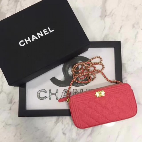 Boy Chanel Flap Bag Original Cannage Pattern CHA3369 Rojo