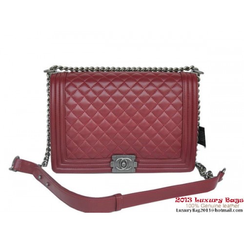 Boy Chanel Flap Shoulder Bag A67087 Piel de oveja Burdeos
