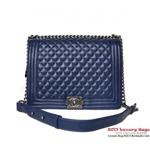 Boy Chanel Flap Shoulder Bag A67087 Piel de oveja RoyalBlue