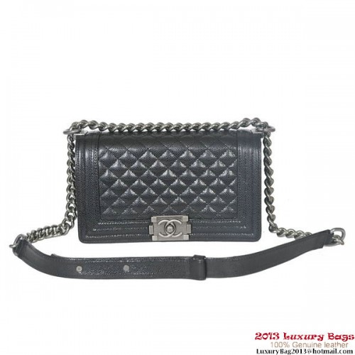 Boy Chanel Flap Shoulder Bag Classic Cannage Patterns A30172 Negro