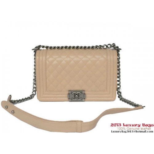 Boy Chanel Flap Shoulder Bag Classic Cannage Patterns A67086 Albaricoque
