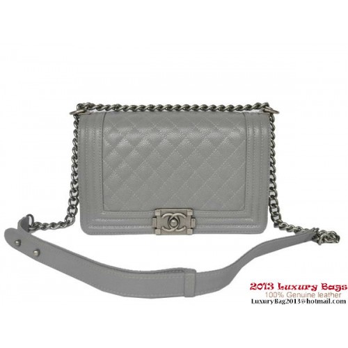 Boy Chanel Flap Shoulder Bag Classic Cannage Patterns A67086 Gris