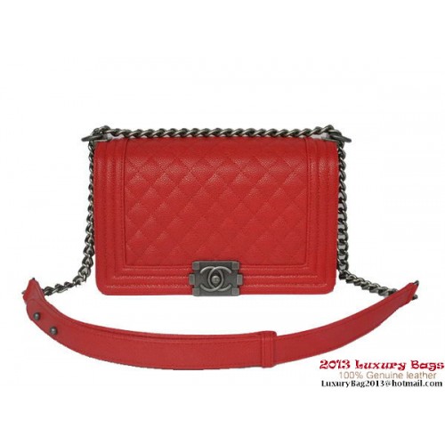 Boy Chanel Flap Shoulder Bag Classic Cannage Patterns A67086 Rojo