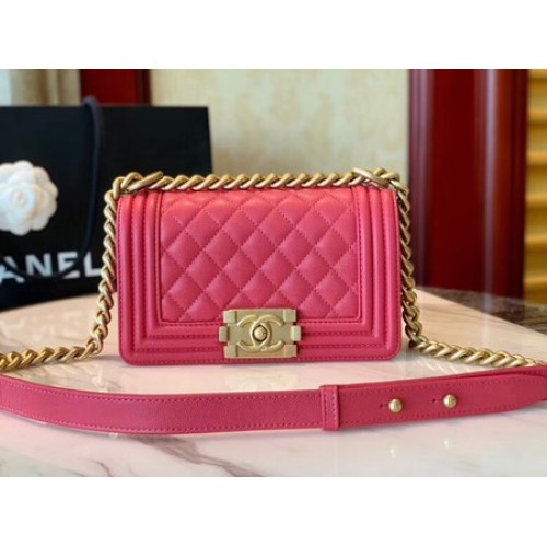 Boy Chanel Flap Bandolera Cuero A67085 rosa