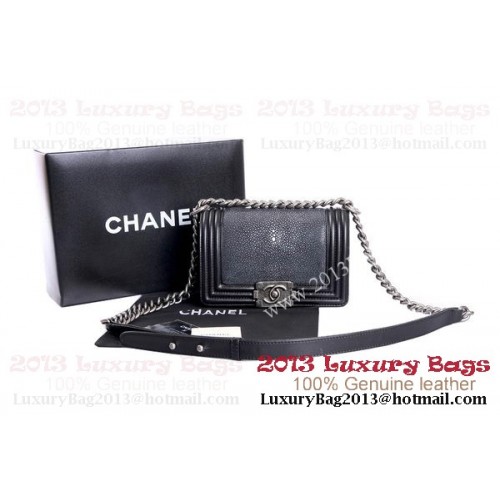 Boy Chanel Flap Shoulder Bag Original Pearl Leather A37006 Black&White