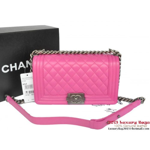 Boy Chanel Solapa Bolso de Hombro Original Piel de Oveja A67086 Rosa