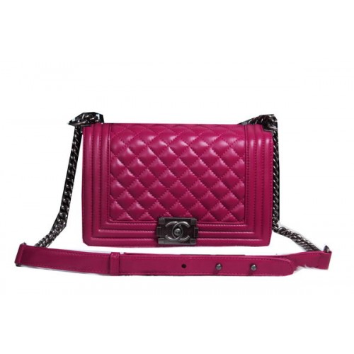 Bolso de hombro con solapa Boy Chanel Piel de oveja CHA2068 Rosy