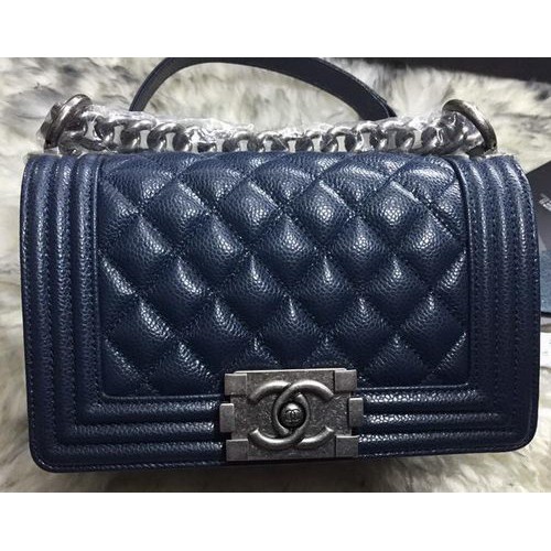 Boy Chanel Flap Bolsos de hombro Patrón Cannage A67085 Royal
