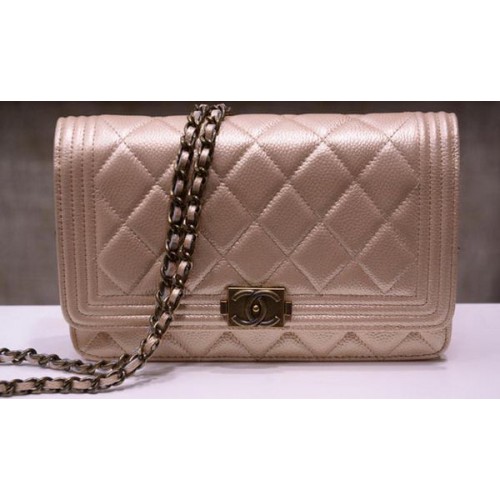 Boy Chanel mini bolsos con solapa Patrón Cannage A33815 Oro