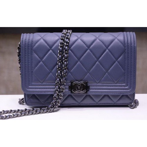 Boy Chanel mini Flap Bolsos Piel de oveja A33815 Lavanda