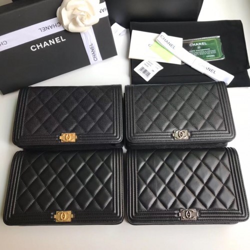 Boy Chanel mini Flap Bolsos Piel de oveja A33819 Negro