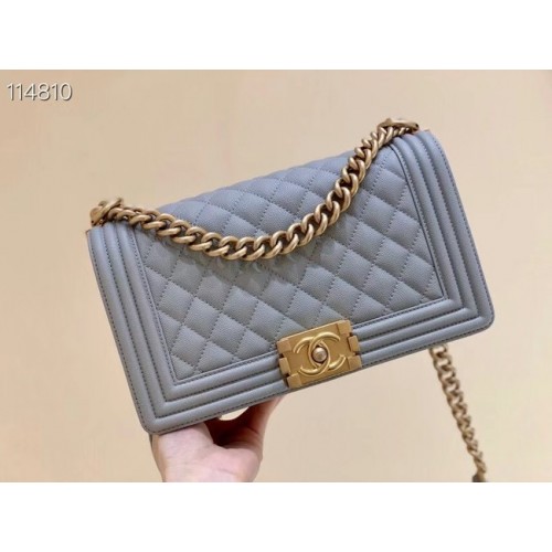 Bolso chico chanel A67086 gris claro