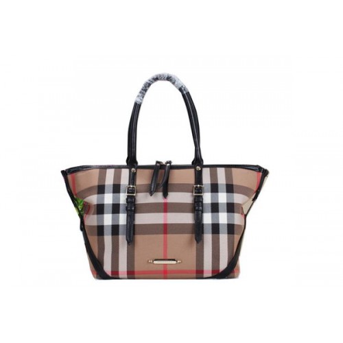 BurBerry House Check Saddlestitch bolso de hombro B20551 negro