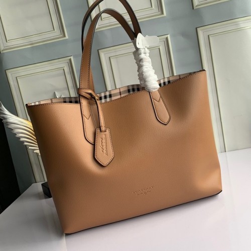 Bolso de hombro de cuero BurBerry 6351 marrón