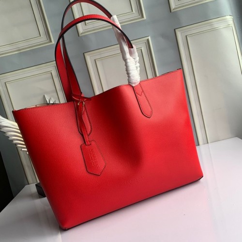 Bolso de hombro de cuero BurBerry 6351 rojo