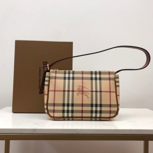Bolso de hombro de cuero BurBerry 80112 marrón